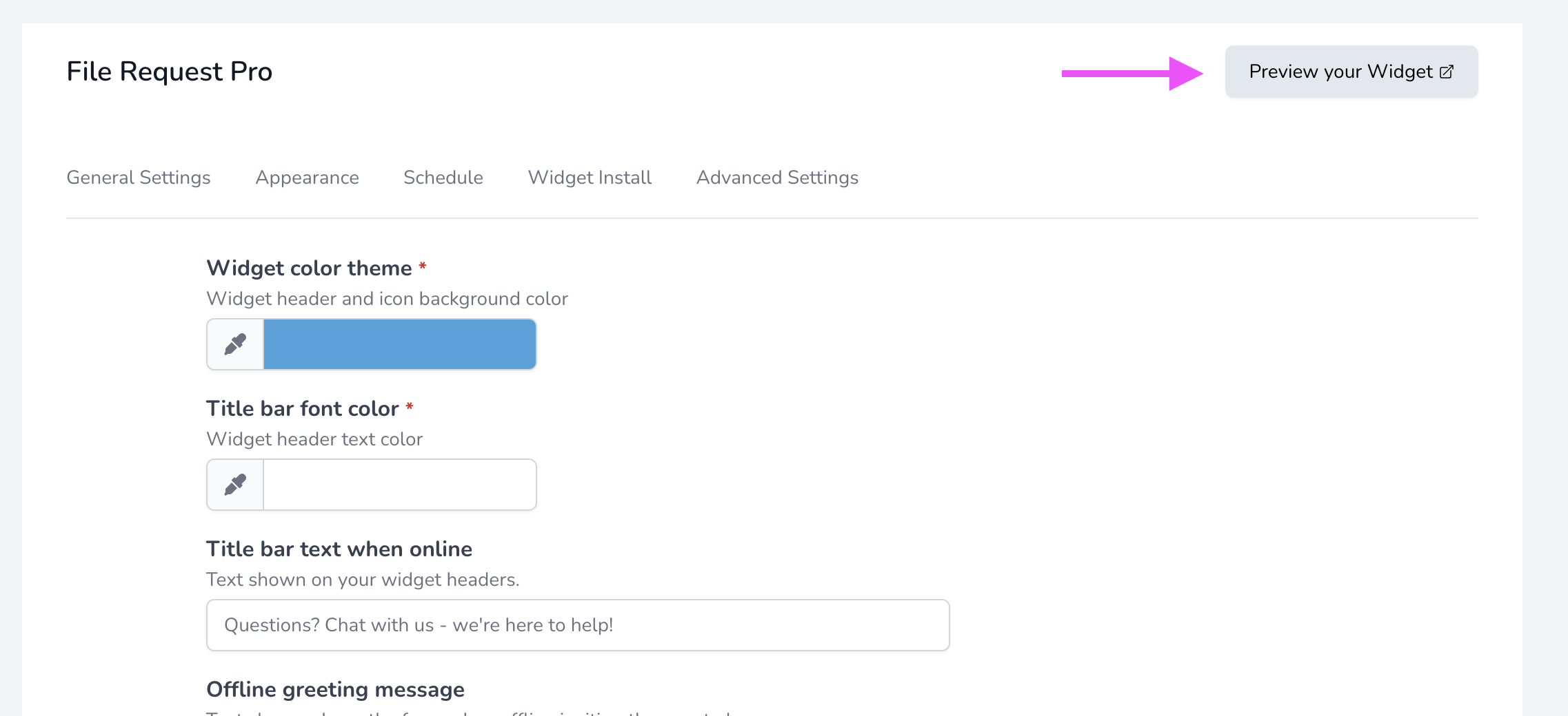 Microsoft Teams - Preview MokaChat Live Chat widget